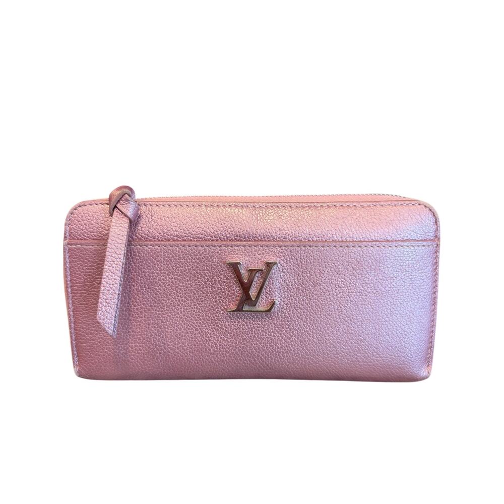 Louis Vuitton Zippy Lockme Wallet in Crystal Rose EUC